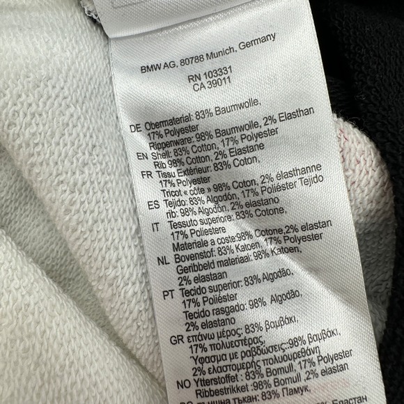 BMW Motorsport White Color Block Sweatshirt Crewneck Graphic Logo Large - Picture 7 of 8